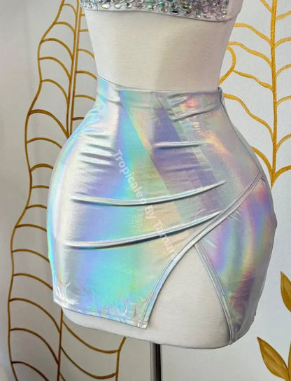 Metallic Mini Skirt (Falda) Medium