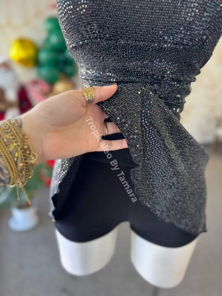 Midnight Sequin Party Romper