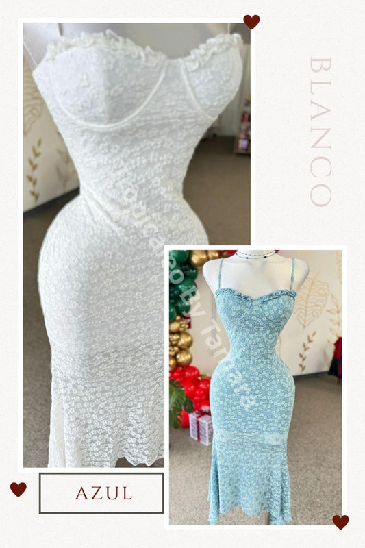 Misty Bloom Mesh Dress