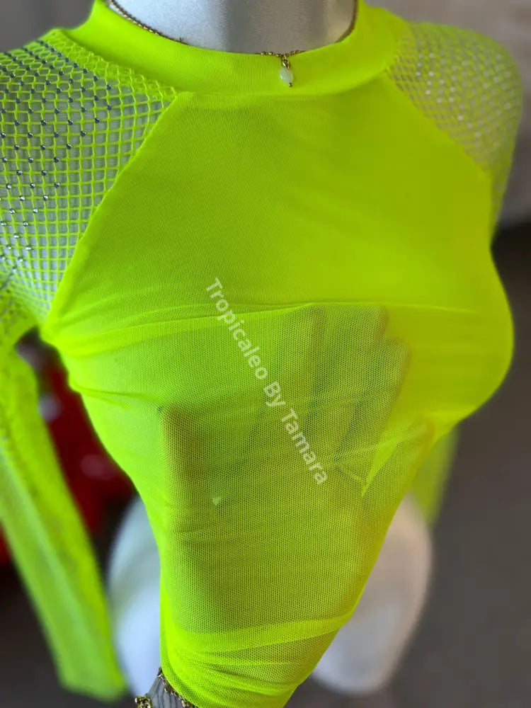 Neon Mesh Blouse