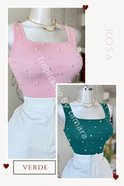 Pearl Glow Crop Top