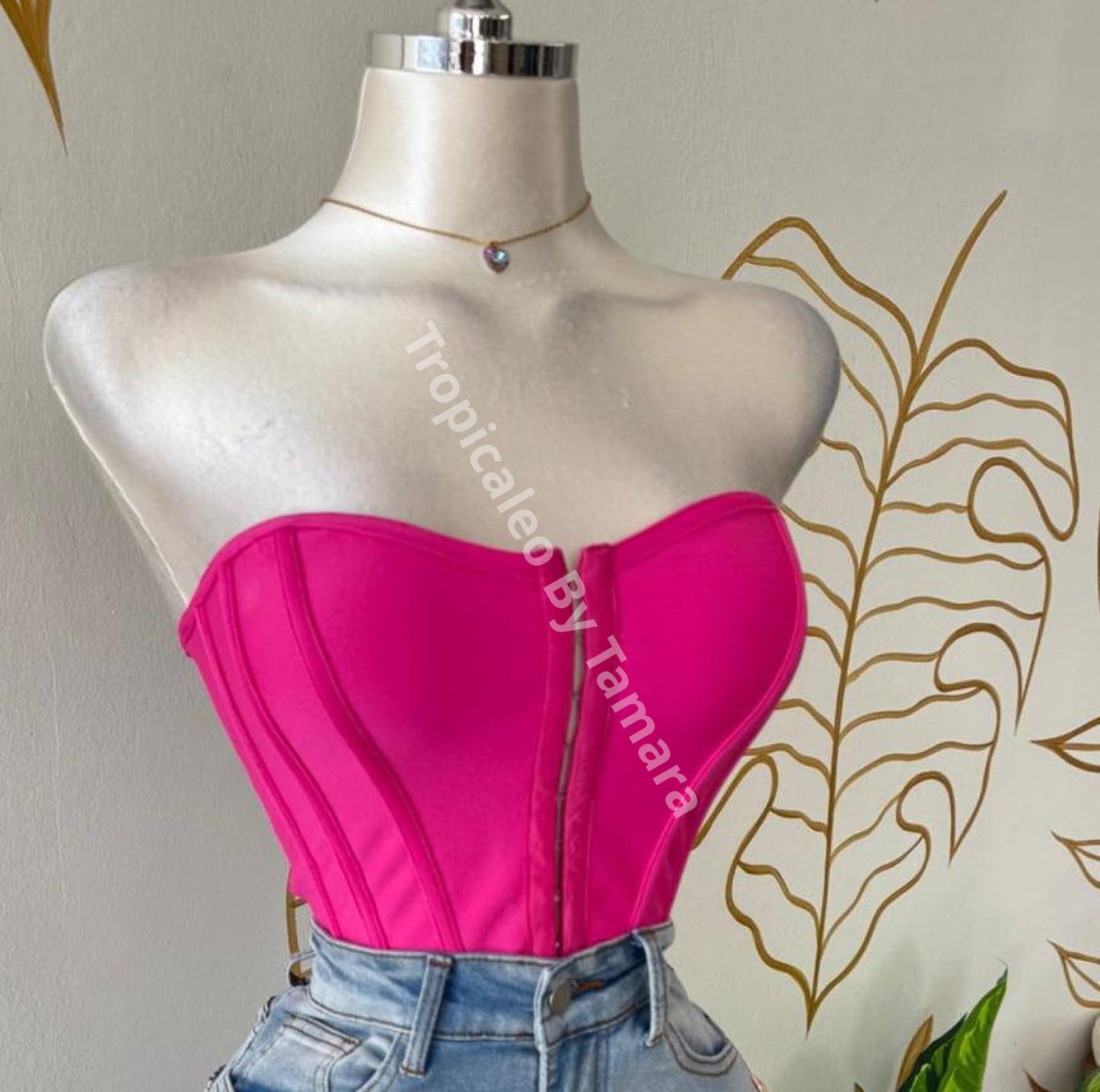 Pink Bustier Top Large