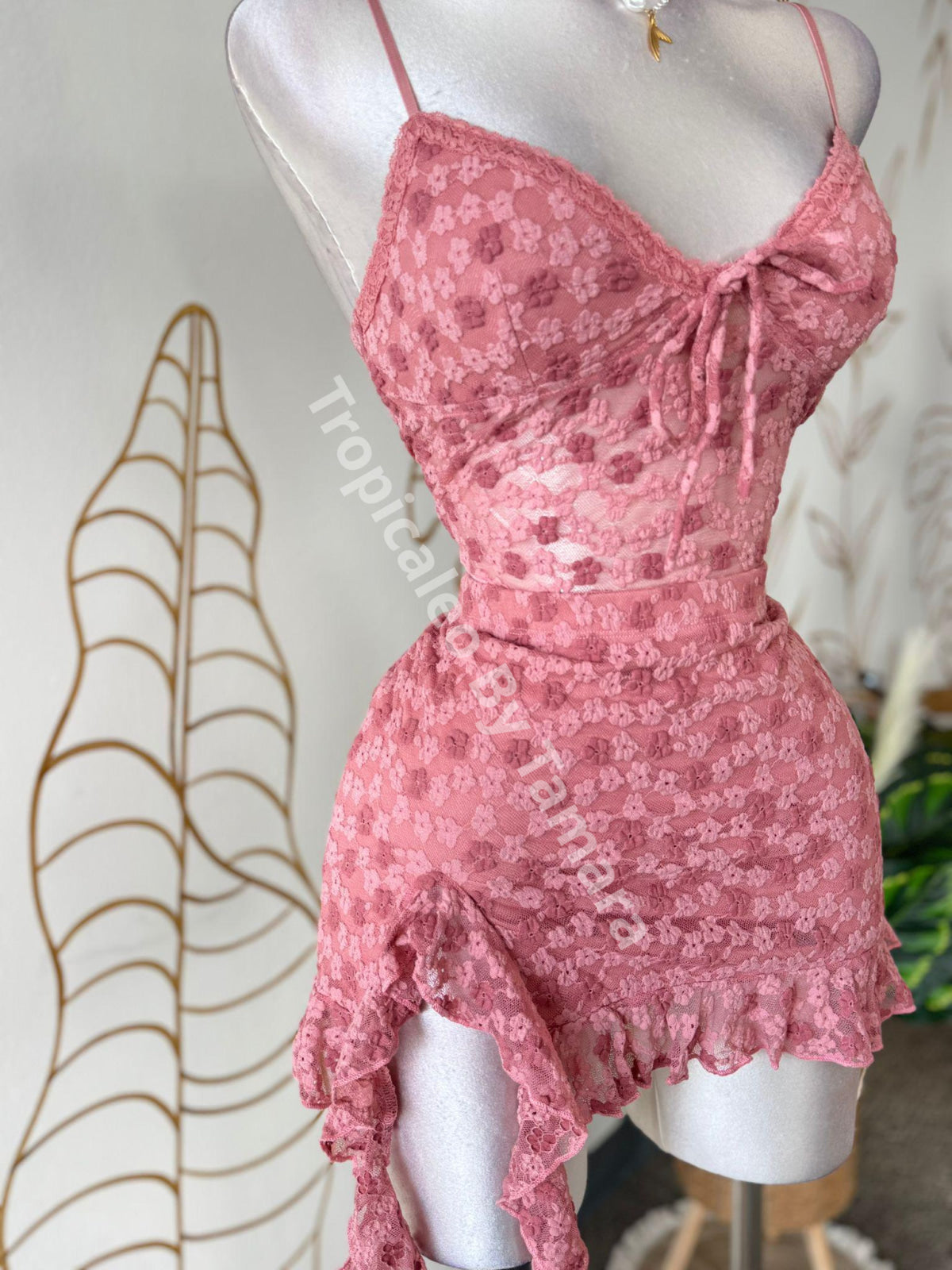 Pink Lace Set