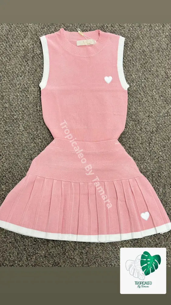 Preppy Heart Two-Piece Set (Disponibles 4 Colores)