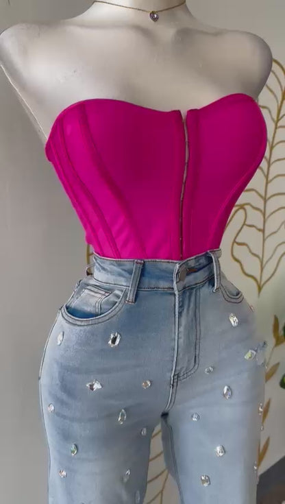 Pink Bustier Top