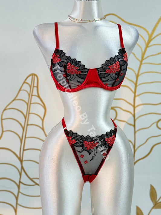 Red Bloom Lingerie