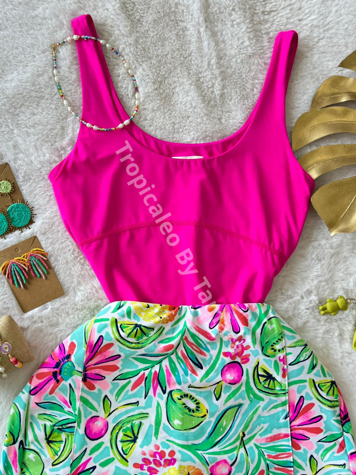 Tropical Paradise Print Skort