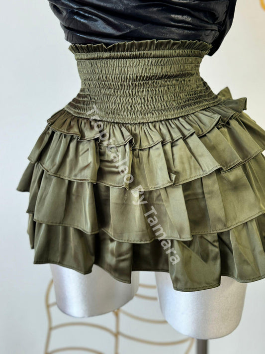 Ruffle Skort Satin