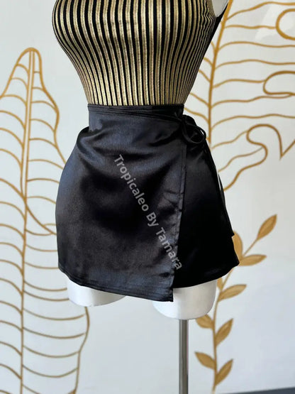 Satin Wrap Skort