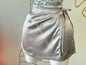 Satin Wrap Skort Large / Plata