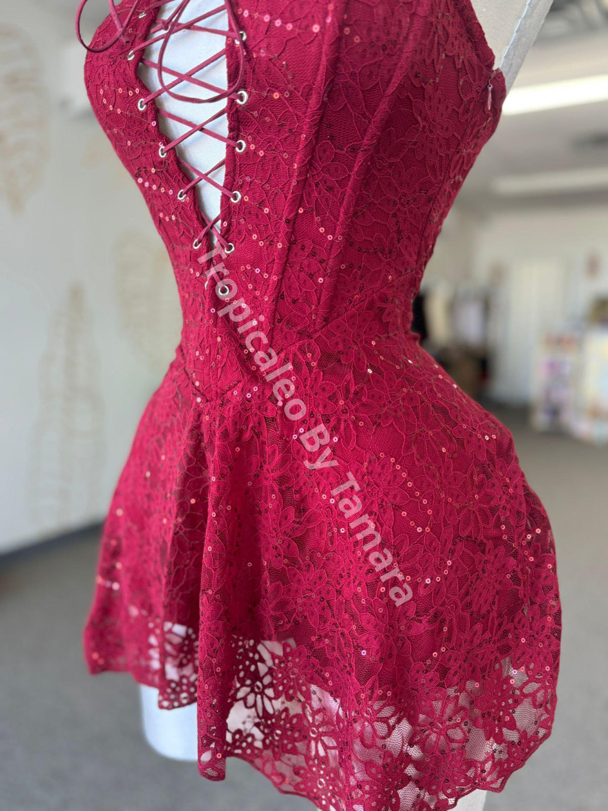 Scarlet Lace Romper