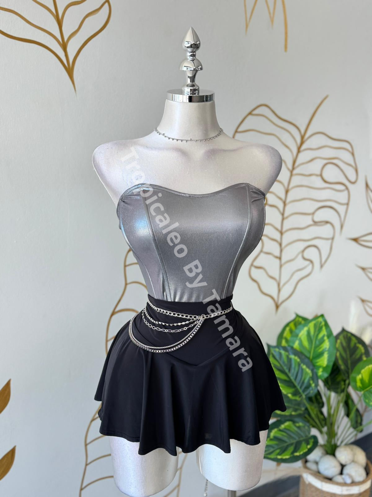 Silver Shine Crop Top