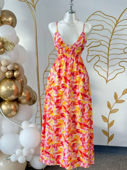 Sunset Bloom Maxi Dress