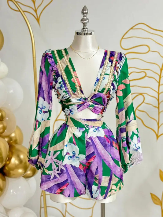 Tropical Breeze Romper (1 Pieza)