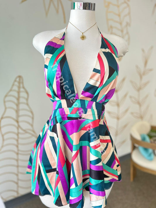 Tropical Mosaic Dress