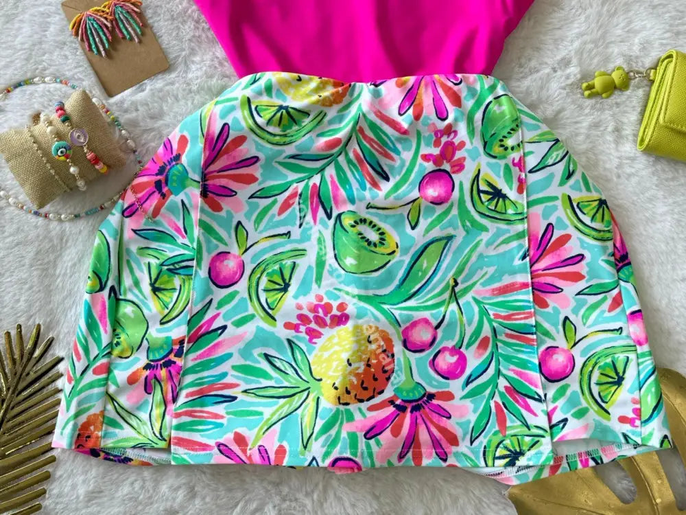 Tropical Paradise Print Skort