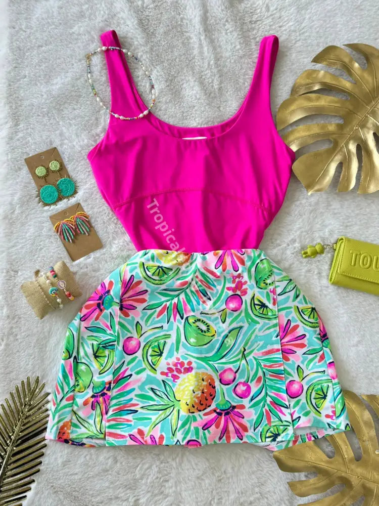 Tropical Paradise Print Skort