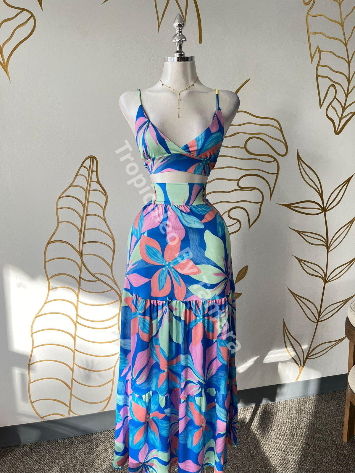 Tropical Paradise Two-Piece Maxi Set