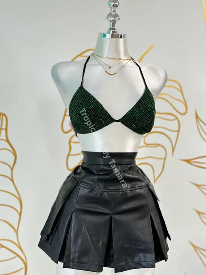 Versatile Faux Leather Skort