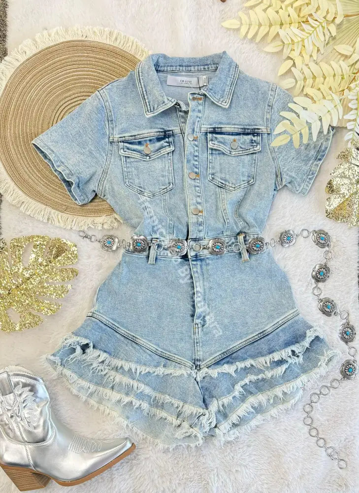 Vintage Denim Romper