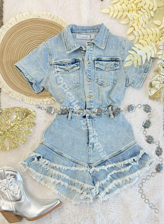 Vintage Denim Romper