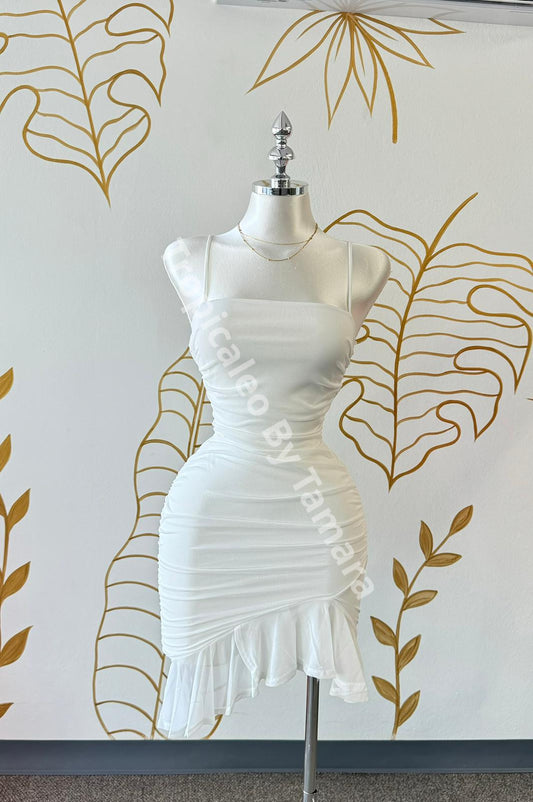 White Mesh Mermaid Dress